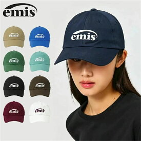 【韓国】EMIS エミス キャップ ベースボールキャップ ロゴキャップ コットンキャップ 男女兼用 ユニセックス ファッション小物 韓国ブランド トレンドアイテム ロゴ刺繍 シンプルデザイン おしゃれ帽子 軽量 通気性 調節可能 夏キャップ 【emis】