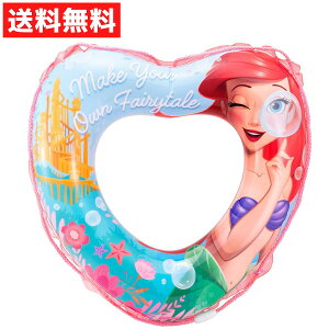 アリエル 60cm ハートうきわ ディズニー プリンセス うきわ 浮き輪 水泳バッグ 夏 海 水着 海水浴 水遊び プール 子供向け