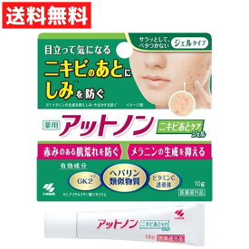 薬用アットノン ニキビあとケアジェル 10g 小林製薬 しみ、そばかすを防ぐ