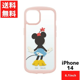 ディズニー iPhone 13 14 クリアタフケース ミニーマウス 6.1インチ アイフォン スマホ カバー disney ストラップホール付き