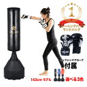 【★スーパーSALE特別企画価格★サンドバッグ163cmグローブ付き】【日本検品】サンドバッグ 自宅 スタンド 自立 パン…