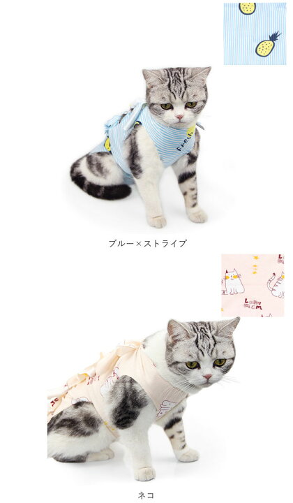 日本 猫 キャット ネコ ねこ 術後 服 保護服 傷防止 エリザベスカラー 術後ウェア 術後着 なめ防止 脱毛 傷口 皮膚 避妊 伸縮 ナメにゃいでレオタードｌワイド Zurique Com Br