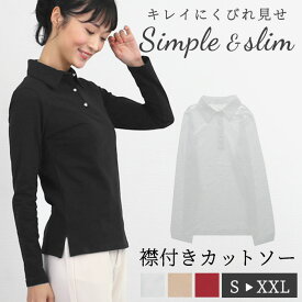楽天市場 襟付き シャツ 白 Tシャツ カットソー トップス レディースファッションの通販