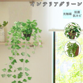 光触媒 観葉植物 定番 壁掛け おしゃれ フェイクグリーン フェイク 造花 吊り下げ ハンギング フック 壁 消臭 抗菌 防カビ アイビー クレマチス ビーンバイン 人工観葉植物