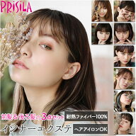 プリシラ めちゃ楽 インナーエクステ 定番 ワンタッチ インナー エクステ ウィッグ 前髪 後ろ髪 エクステ…