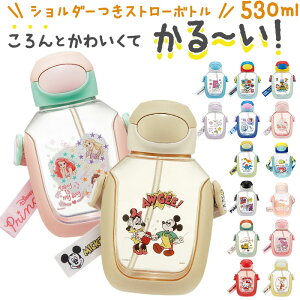 水筒 ストロー 子供 定番 ワンプッシュ ストローボトル クリアボトル 約 500ml 530ml 女の子 男の子 子ども キッズ キャラクター グッズ おしゃれ かわいい スケーター SKATER PDSH6DX 幼稚園 園児 遠