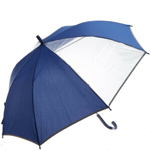 傘 キッズ 55cm 定番 ジャンプ傘 雨傘 長傘 かさ 子供用 子ども キッズ傘 2コマ 透明窓付き グラスファイバー骨 丈夫 8本骨 小学生 小学校 男の子 女の子 こども おしゃれ かわいい 軽量 軽い 反