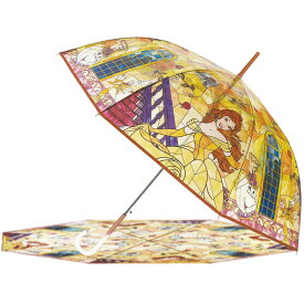 サントス santos ビニール傘 定番 雨傘 カサ 傘 かさ 60cm 長傘 ジャンプ傘 ジャンプ式 グラスファイバー傘 ワンタッチ傘 透明傘 8本骨 ステンドグラス傘 ディズニー プリンセス レディース おしゃれ 子供 子ども キッズ