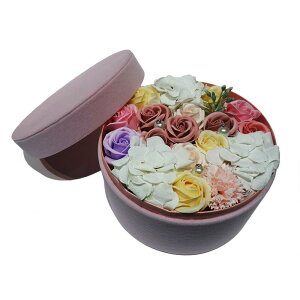 フラワー 定番 エレガントラウンドボックス フラワーボックス 花の形 花びら フラワーギフト 造花 バスペタル ギフト プチギフト 贈り物 バス用品 バスグッズ 母の日 お祝い インテリア