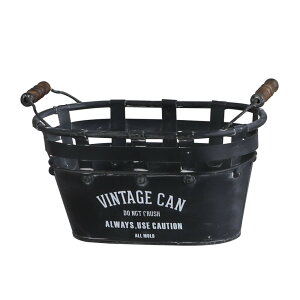 収納 かご バスケット アイアン 定番 アビテ Jardin ジャルダン オーバルカン S 庭 ガレージ 玄関 お庭 薪ストーブ アクセサリー 暖炉 玩具箱 おもちゃ箱 玩具入れ カゴ 小物入れ 子供部屋 おし