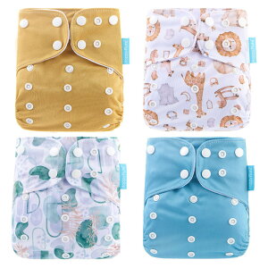 おむつカバー 定番 トレパン オムツ おむつ 布おむつカバー 4枚セット 布おむつ 洗える 通気性 撥水 ボタン 保育園 入園準備 出産準備 ベビー 赤ちゃん 新生児 かわいい おしゃれ ベビー用品