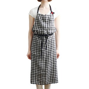 エプロン おしゃれ ナチュラル 定番 かわいい ロング カフェ レディース メンズ 保育園 幼稚園 プレゼント ギフト 先生 介護士 リネン チェック フルエプロン Lino e Lina manon マノン
