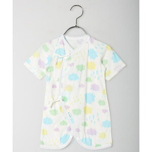 新生児 肌着 日本製 コンビ肌着 定番 赤ちゃん ベビー 服 ベビー肌着 女の子 男の子 低体重出生児 雲柄 くも 雲 綿100% 40cm 40センチ やわらかい フライス素材 可愛い おしゃれ かわいい ベビ