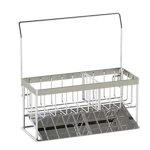 スポンジラック ステンレス 定番 スポンジ収納 洗剤置き スポンジ置き 斜め トレー付き キッチンシンク 水切りラック 水が流れる 可動式仕切り ワイヤーラック ボトルホルダー ハンドソー