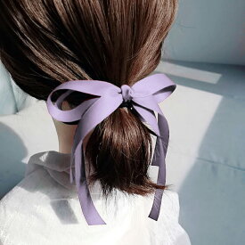 ヘアリボン 定番 髪飾り ヘアゴム ヘアアクセサリー リボンゴム まとめ髪 アップヘア ポニーテール ヘアアレンジ 大人 女性 女子 かわいい おしゃれ 結婚式 二次会 卒業式 入学式 シンプル カジュアル フォーマル コンサート 音楽会 プレゼント ギフト