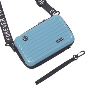 化粧ポーチ おしゃれ 定番 メイクポーチ 大容量 スーツケース型ポーチ ペンポーチ ガジェットケース ショルダーストラップ ハンドストラップ ハードケース ペンケース 収納ケース マルチポ