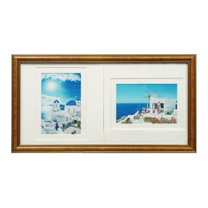 フォトフレーム 2L 2面 定番 フォトスタンド フォト フレーム 万丈 タテ・ヨコ自在フレーム 写真立て 写真 スタンド 2枚 横長 縦長 壁掛け 立て掛け はがき ポストカード 額縁 おしゃれ オシャ