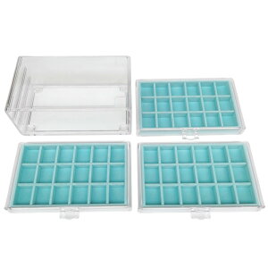 アクセサリーケース 収納ボックス 3段 定番 ジュエリーボックス ジュエリーケース 収納 コレクションケース かわいい 引き出し式 おしゃれ 小物入れ ケース 仕切り クリア 透明 アクセサリ