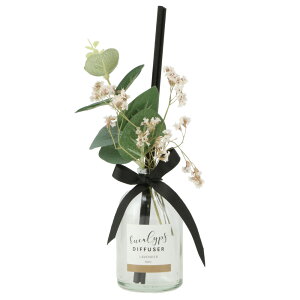 ディフューザー ガラスボトル 定番 ボタニカルディフューザー スティック リードディフューザー 造花 観葉植物 ルームフレグランス リビング 寝室 書斎 玄関 洗面所 トイレ 癒しグッズ 芳香