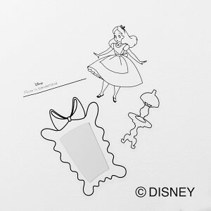 壁掛けミラー ウォールミラー 定番 ミラーストーリー 鏡 壁 貼る ディズニー グッズ キャラクター ミッキー くまのプーさん ふしぎの国のアリス ティンカーベル かわいい 玄関 大人 プレゼ