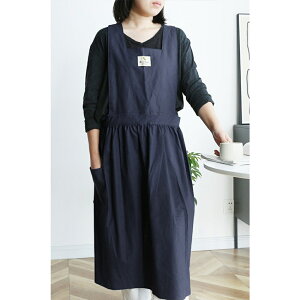 エプロン おしゃれ 通販 ワンピース風 コットン 綿 オシャレ ロング ナチュラル レディース 大きいサイズ ゆったり かわいい かぶるだけ かぶり 母の日 プレゼント ギフト キッチンファブリ