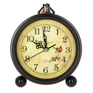 置き時計 アナログ 定番 アラーム 時計 目覚まし時計 置時計 おしゃれ アンティーク調 木目調 静音 アラームクロック 電池式 クラシック調 寝室 子供部屋 リビング 雑貨 インテリア