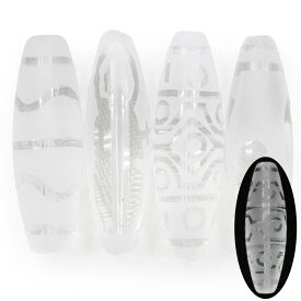 【P20+50%OFFクーポン】t1750 【1粒売り】＜5A級 透明水晶（クォーツ） 高級天珠 16種＞磨砂手彫り水晶天珠 Lサイズ 10038545パワーストーン バラ売り 天然石 女性 男性 レディース メンズ