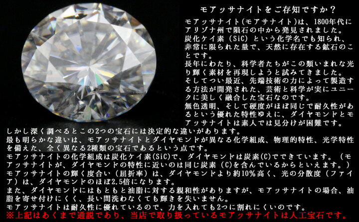 楽天市場】【SALE/60％OFFクーポン有】【鑑別書付き】＜モアッサナイト 