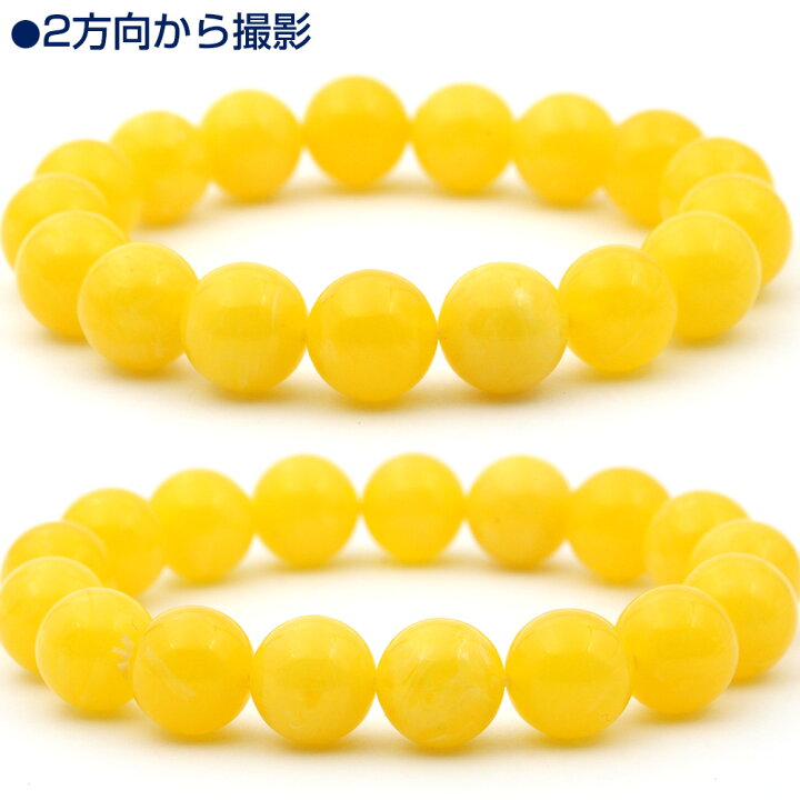 楽天市場】＜イエロー蜜蝋アンバー（琥珀、コハク） 12mm＞一連 