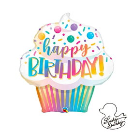 オンブルカップケーキ　バルーン 誕生日 プレゼント 送料無料 ギフト パーティー 風船 誕生日 誕生会 お祝い バースデー 誕生日祝い 装飾　飾り付け　ケーキ
