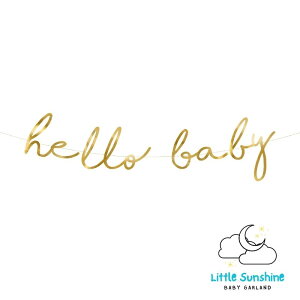 PartyDeco@y[p[oi[ HELLO BABY@gX^[oi[@S[h xr[V[@o[Xf[ fBXvC TvCY Mtg p[eB[ Birthday Banner Party 킢@Cxg@MĹ@