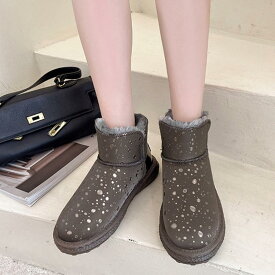 【スーパーSALE 10%OFF】ムートンブーツ ブーツ モカシン 冬靴 レディース 裏起毛 暖かい もこもこ 痛くない 人気 防寒 すっきり　防水 防寒 防滑 防寒ブーツ 防寒靴 冬靴 軽量 送料無料