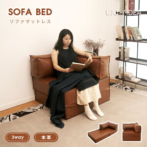 【ただいま10%OFFクーポン配布中】【Lucky idea】ソファ 一人掛け オイルレザーソファ ワックスレザーソファ おしゃれ ソファー レザー コンパクト フロアソファ ソファーマットレス モジュ