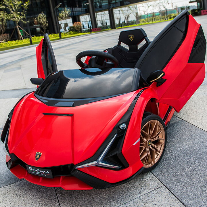 楽天市場】＼新色登場！／電動乗用ラジコン ランボルギーニ 乗用玩具 