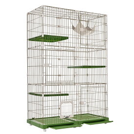 【◎11月4日20時～172時間ポイント7倍＋自由組み合わせ】猫 ケージ キャットケージ 3段 2段 多頭 大型 幅広 引き出しトレー 猫ケージ キャスター付き ハンモック 留守番 脱走防止 キャットハウス ペットケージ ペット用品 カスタマイズ