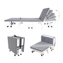 【ポイント20倍 お買い物マラソン◎6段階調整】折りたたみベッド 折り畳みベッド コンパクト 6段階 リクライングベッド マットレス付き 簡易ベッド 幅80CM 四つ折り簡易ベット 仮眠用ベッド シングルベッド folding bed 収納袋付き, 来客用 介護用,付き添い用ベット