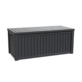 【ポイント20倍 お買い物マラソン◎118L~570L防水】物置 大型 屋外収納コンテナ 屋外ストッカー 収納庫 570L大容量ゴミ保管 防水 屋外収納ボックス 幅137.8*奥行67.3*高さ73cm 大容量 宅配ボックス 倉庫 ベランダ収納ベンチ・ガーデ/庭に最適 おしゃれ (ブラック/薄茶色)