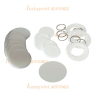 円形44mm キーホルダーパーツセット 100個 SDシリーズマシン共通 丸形缶バッジ部材 手作り カンバーチ製…