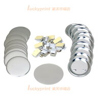 円形58mm クリップ安全ピンパーツセット 100個 SD-N1/N3/N4共通 丸形缶バッジ部材 安全ピン付クリップ 一…