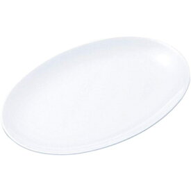 エンテック 給食用食器 小判皿 メタ型 10吋 No.38B ホワイト （日本製・メラミン食器・給食食器・千羽鶴印・楕円皿・ENTEC）