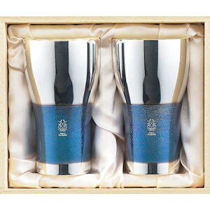 タマハシ 輝 純銅ビアタンブラー 銀古美 2pcセット KG-06 (日本製・銅製タンブラー・銀メッキ・『メイド・イン・ツバメ』・燕・MadeInTsubame)