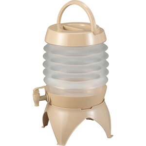 カワセ バンドック ジャバラウォータージャグ7.5L ベージュ BD-300BE (キャンプ用品・アウトドア用品・レジャー用品・防災・水タンク・コック付き・BUNDOK)