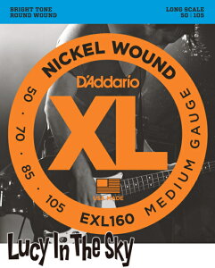 D'Addario i __I j x[X Nickel Wound Bass Medium #EXL160m.050-.105n