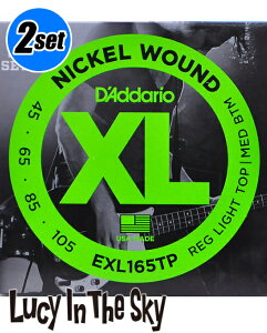 D'Addario i __I j x[X Nickel Wound Bass Light Top Medium Bottom #EXL165TPm.045-.105n2set