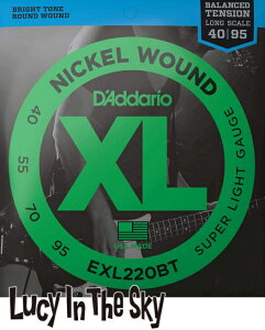 D'Addario i __I j x[X Nickel Wound BALANCED TENSION Super Light #EXL220BTm.040-.095n