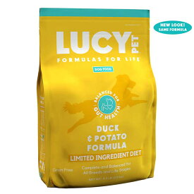 ルーシーペットフード ダック＆ポテト ドライドッグフード 4.5ポンド(2kg) ドッグフード ナチュラルペットフード 【LUCY PET FOOD】 全年齢・全犬種対応 普通粒 アレルギー対応