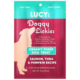 ルーシーペットフード　リッキーズ　ドッグピューレ　サーモン、ツナ＆パンプキン　113.4g　ナチュラルペットフード 【LUCY PET FOOD】 犬用おやつ トリーツ アレルギー対応