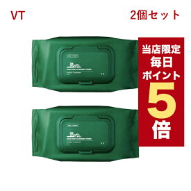 【全商品ポイント5倍UP中】韓国コスメ 洗顔 VT メイク落とし メイクリムーバー シカ マイルド クレンジング ティッシュ 50枚 2個セット クレンジングシート