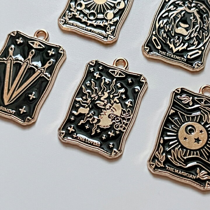 楽天市場】【アクセサリーパーツ】タロットカード モチーフ ブラック 