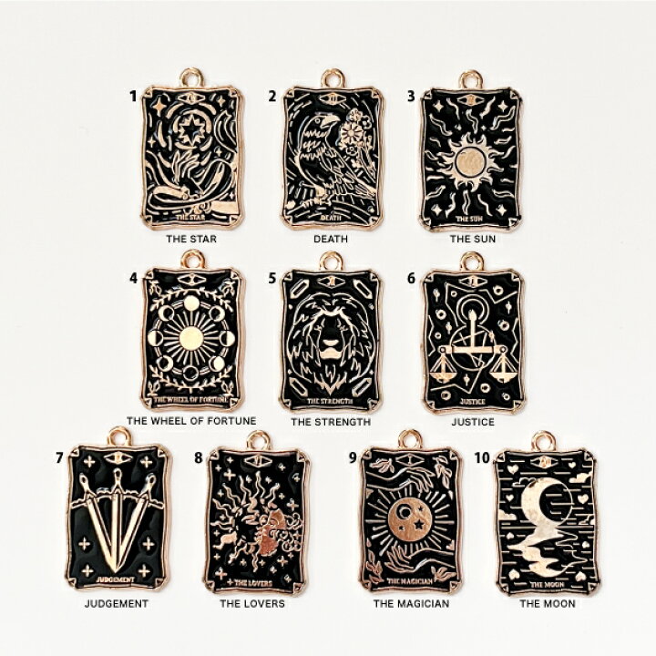 楽天市場】【アクセサリーパーツ】タロットカード モチーフ ブラック 